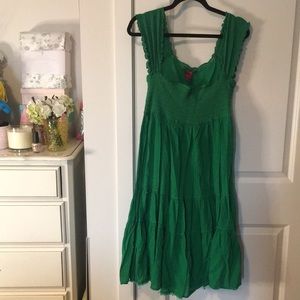Shamrock Green Smocked Ruffle Sun Dress